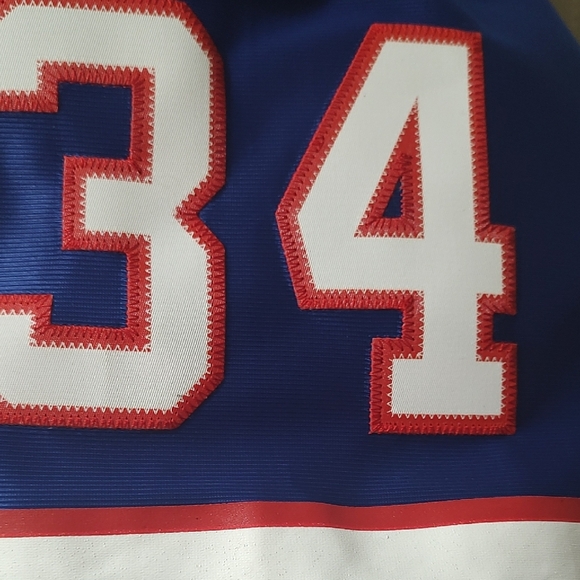 Thurman Thomas Throwback Reebok Blue Jersey with Red and White Accents - Picture 13 of 14